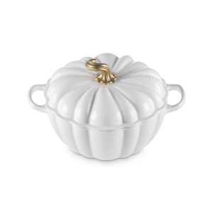 Le Creuset White Cast Iron Pumpkin Casserole 24cm